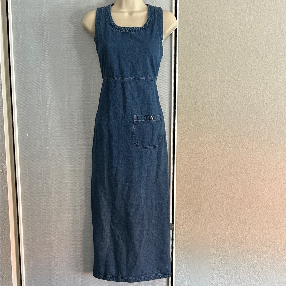 Vintage FG Chic Sleeveless Denim Dress